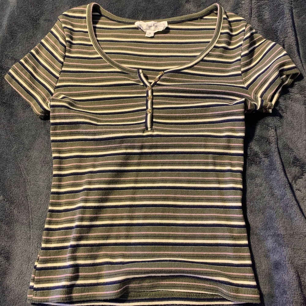 hippy rose ribbed shirt